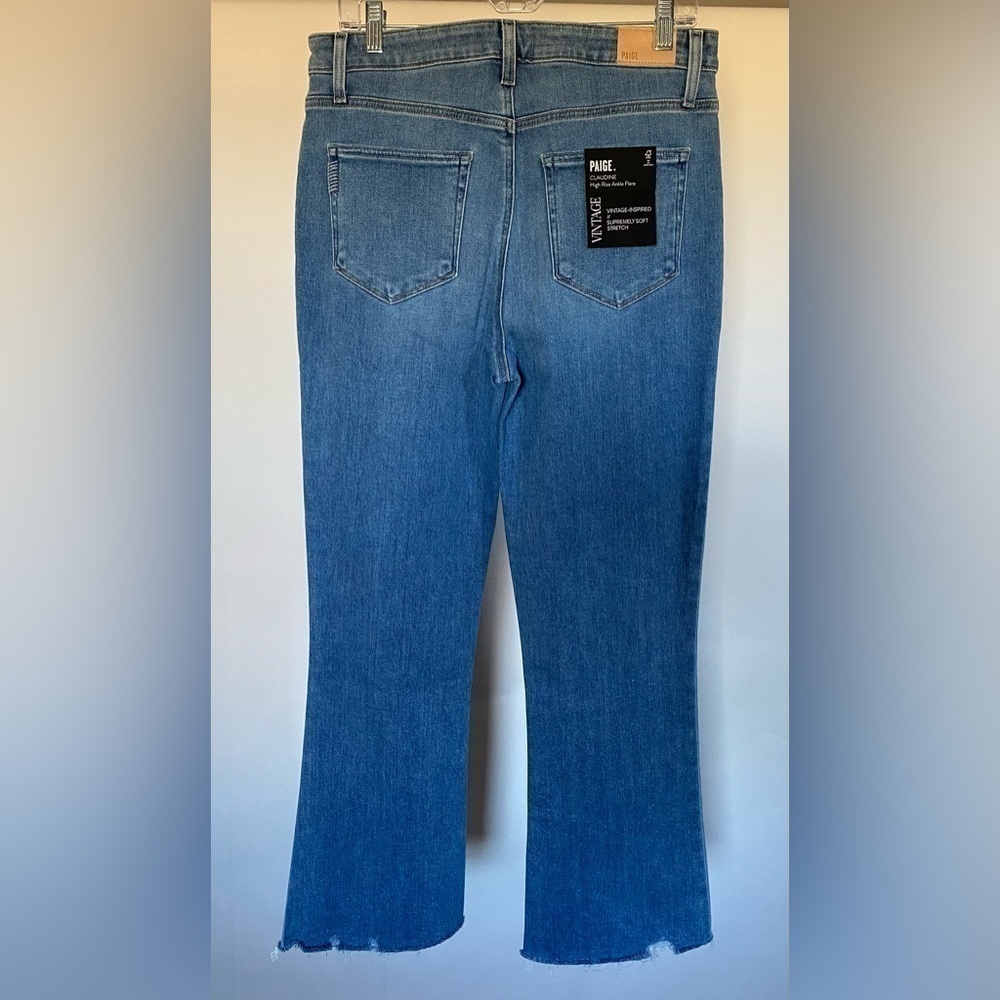 NEW w/TAGS PAIGE Claudine High Rise Ankle Flair Jeans Women's Size 32 - Picture 6 of 14